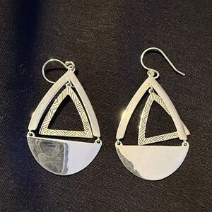 Silpada Silver Geometric Drop Earrings